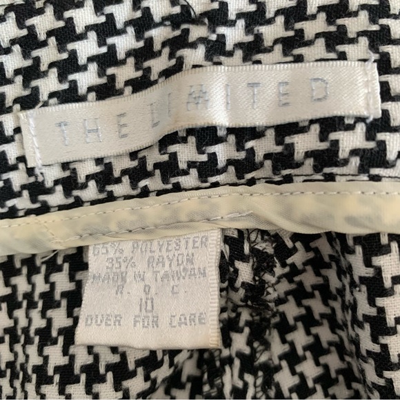 VTG 90s houndstooth pleated high-rise mom work trousers - size 10 or medium - Picture 5 of 5